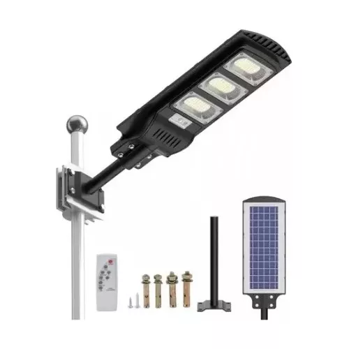 1 luz solar LED de calle impermeable, 1500 W, foco de luz al aire libre  IP65 para el hogar, jardín, camino, calle, camino