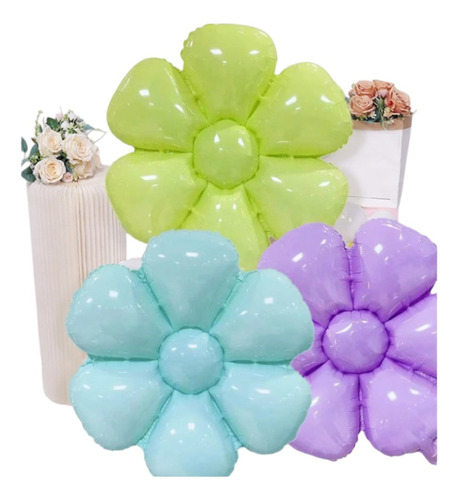 1pz Globo Grande Margarita Flores Primavera Multicolor Flores