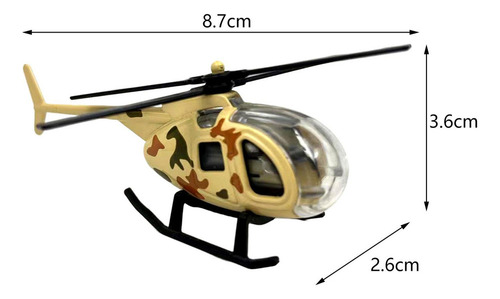 Ff Helicóptero De Aleación Fundida A Presión A Escala 1/64,