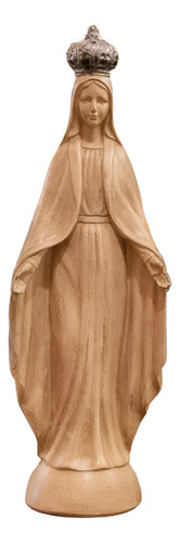Virgen Iluminada Cerámica Figura Religiosa Campoamor Deco