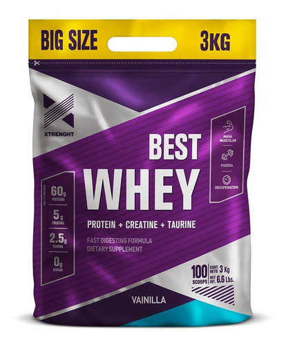 Suplemento en polvo Xtrenght Nutrition  Best Best Whey proteínasㅤ sabor best whey vainilla en bolsa de 3kg