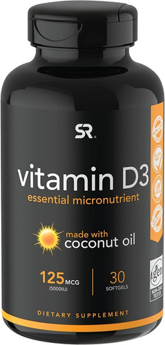 Vitamina D3 - 5000 Iu 30 Caps - Unidad a $5463