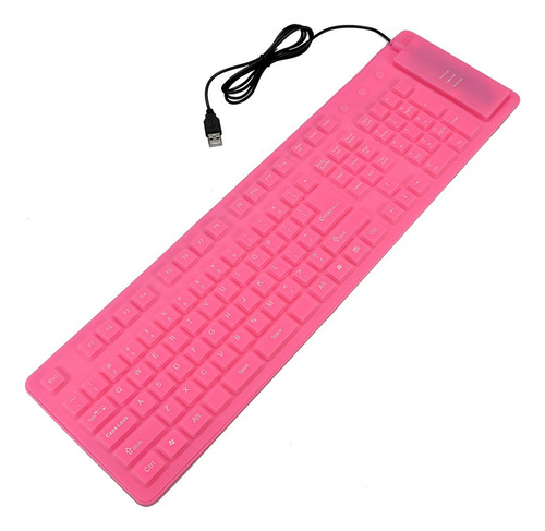 I 108 Teclas Usb Silicone Flexible Teclado Dobrável