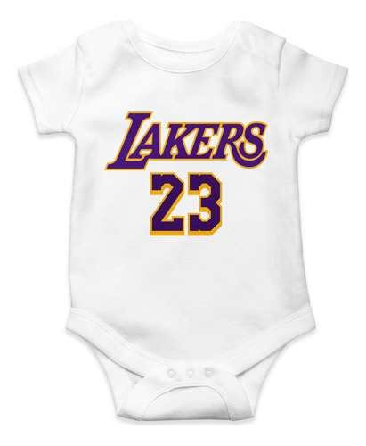 Body Para Bebé Personalizado Los Angeles Lakers 23