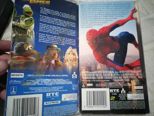 Hombre Araña Y Los Muppets En El Espacio Vhs Combo 2 Pelis (Usado)