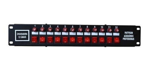 Mesa Chaveadora Para Iluminação De 12 Canais Para Áudio Djs