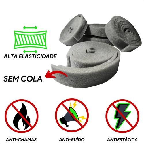 10 Rolos De Espuma Para Chicote 2m Sem Cola Anti Chama Espuma Chicote Para Fiação Automotivo Fita Anti Chamas Proteção Para Fios Isolante Térmica