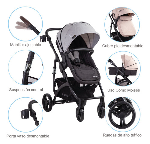 Coche Travel System Explorer Lx Gris