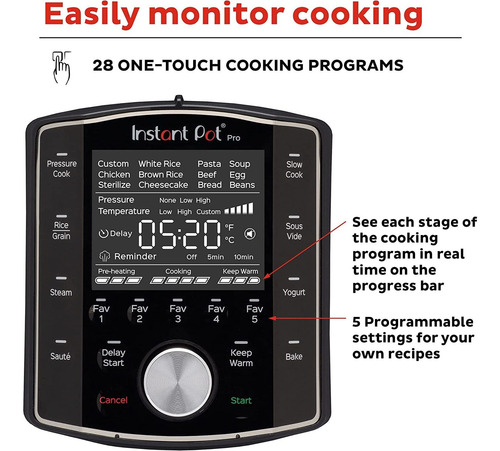 Olla Multi Función Instant Pot Pro 10en1, Eléctrica, 5.64lts