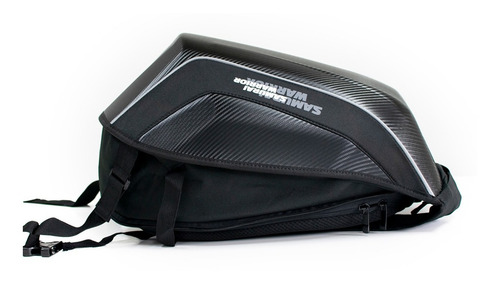 Imagen 2 de 10 de Mochila Moto Semi Rigida Turismo Samurai 32/49 Lts Casco