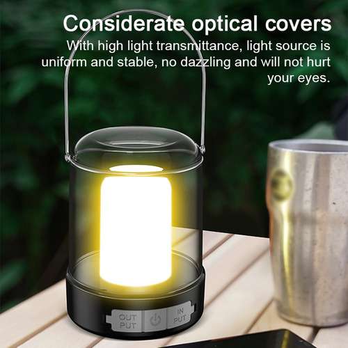 Luz Portátil Para Acampar, Tipo C, Usb, 3 Modos, Ipx4
