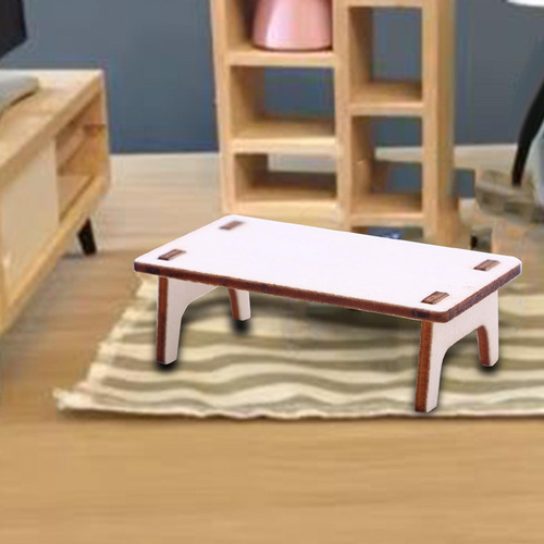3 Escritorio De Madera Para Casa De Muñecas A Escala 1:12
