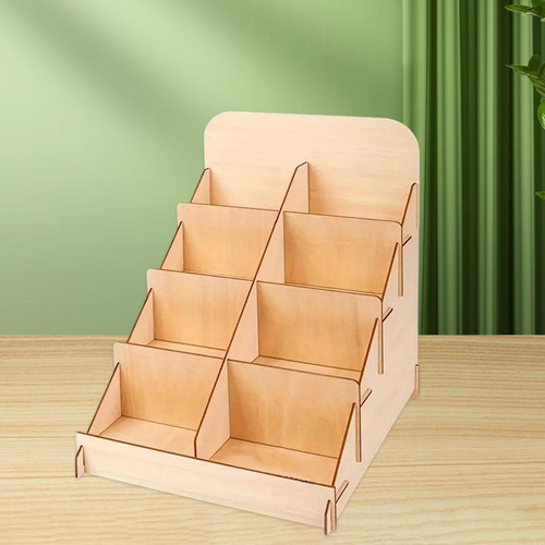 Soporte De Exhibición De Madera De Las Tarjetas De
