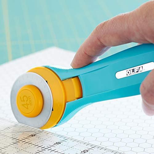 Olfa Splash Rotary Cutter Aqua 45mm, Aqua