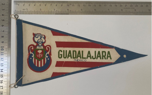 Banderín Guadalajara Fútbol México, 23 Cm Largo, B10