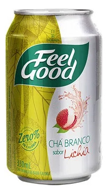 Chá Branco Com Lichia Feel Good 330ml - Kit C/ 12 Unds