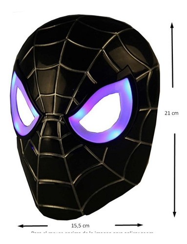 Imagen 5 de 6 de Disfraz Mascara Venom Disfraces Niños Spiderman Negro