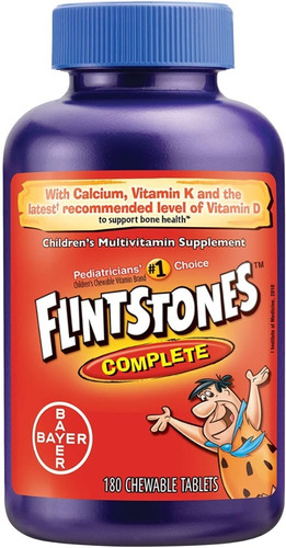 Flinstones Picapiedras Mulivitaminico Niños 180 Caps Eg V22