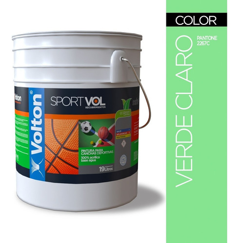 Recubrimiento P/canchas Deportivas Cub 19 L Verde Claro Verde