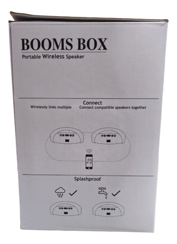 Caixa De Som Booms Box C6 Bluetooth Sem Fio Preto 10w Preto