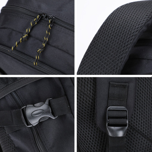 Mochila Porta Notebook 15.6 Urbana Camping Ejecutiva Escolar Color Negro Diseño De La Tela Liso