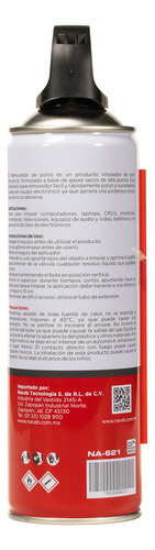 Naceb Tecnología Removedor De Polvo NA-621 Aire Comprimido Para Equipo Electrónico 660ml