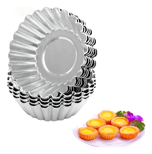 Kit de 6 tartas dulces con forma rizada, base fija profesional