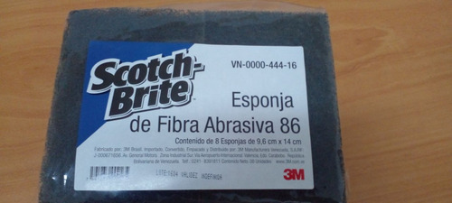 Esponja De Fibra Abrasiva # 86 3m Scoth Brite Industrial