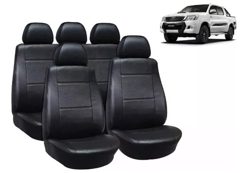 Funda Cubre Asiento Toyota Hilux Negro Lisa