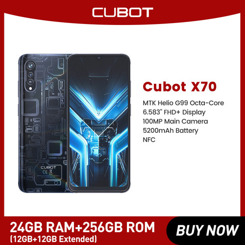 Cubot Smartphone Cubot X70 6.583 Con Pantalla De 120 Hz, Frecuenci
