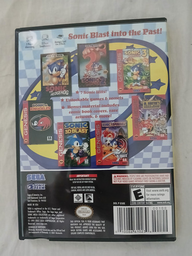 Sonic Mega Collection Game Cube Original (leia) (Usado)