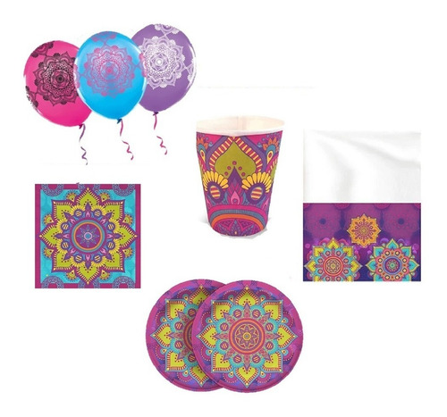 Pack Cumpleaños Mandalas X 30 Cotillon Activarte