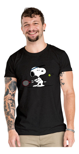 Polera Snoopy Tenis Padel Peanuts Algodon Organico Wiwi