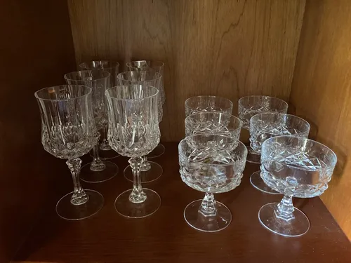 Dos Juegos De Copas De Cristal (Usado)