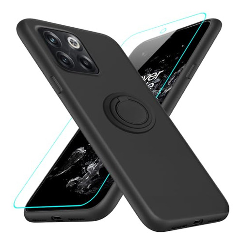 Funda Para Oneplus 10t 5g (2022) Negro Piel Sintetica