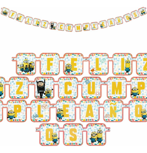 Letrero Móvil Minions Cumpleaños Granmark - Pingusm1 -