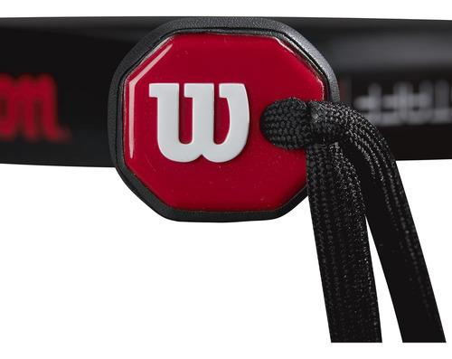 Raqueta Wilson Pro Staff Team Unisex, Roja Y Negra, Tamaño 2