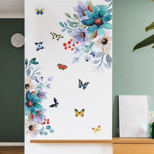 2 Etiqueta De La Pared Etiqueta De La Pared Floral Fácil De
