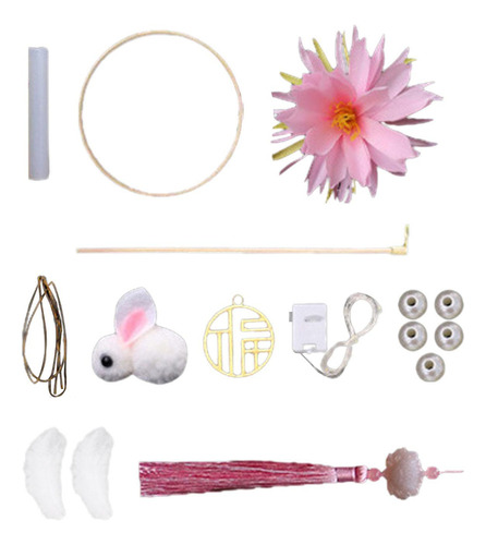 Fabricación De Faroles Del Festival Del Medio Otoño. Rosa