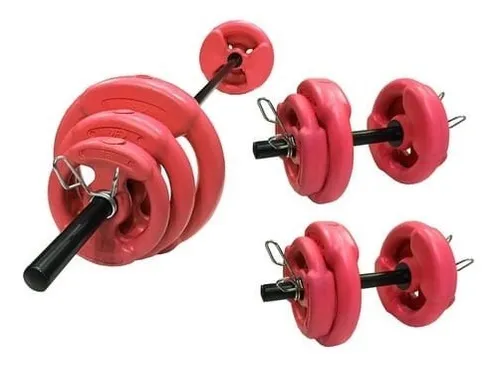 Kit Body Pump. Barra De 1.30mts 17 Kg En Discos De Pvc 41.800