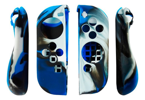 Funda Silicona Joy-con Nintendo Switch Camuflado Azul