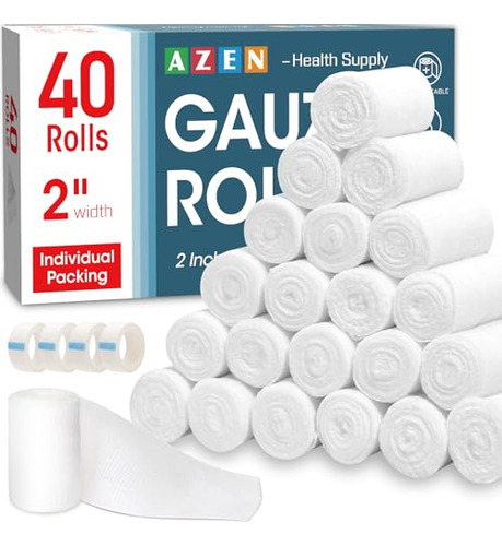 Azen 20 Pack Gauze Rolls Bandages, 2 En X 4.1 Yards, Cnkpz