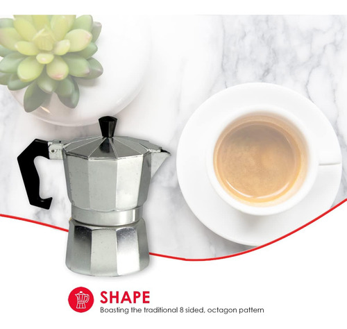 Conceptos Básicos Del Hogar 5 Oz De Aluminio Espresso, 3