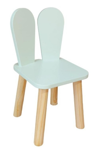 Cadeira Infantil Orelha Coelho Cor Verde Mint