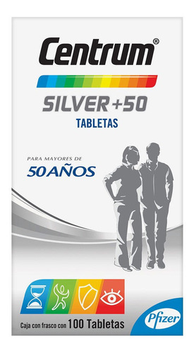 Multivitamínico Frasco 100 Tabletas Centrum Silver Gsk