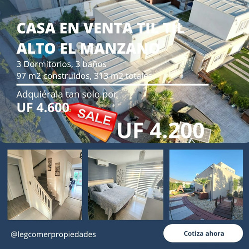 Casa Rebajada Modelo Mediterranea En Alto El Manzano Uf4.200