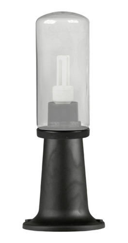 Farol De Pie 1 Luz Cily Mini Transparente Exterior E27 Negro