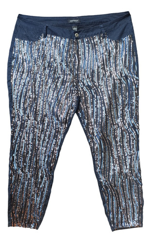 Pantalones Plus Size Frontal De Lentejuelas Talla 5xl /62-64