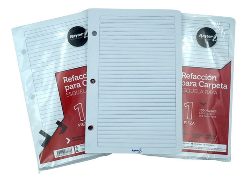 Hojas Perforadas Para Carpeta Esquela Raya Cont. 300 Hojas
