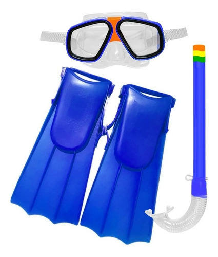 Kit Buceo Snorkeling Mascara + Snorkel + Aletas Buceo 